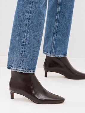 Madewell The Dimes Kitten-Heel Boot in Turkish Coffee